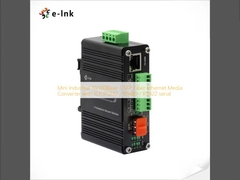 Mini Industrial 10/100Base-T SFP Fiber Ethernet Media Converter met 1Ch RS232 / RS485 / RS422 serie