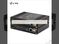 4K 60Hz HDMI KVM Fiber Extender met 10/100M Ethernet & RS232 / RS485 & IR