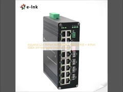 Industriële L2+ 16-poort 10/100/1000T 802.3at PoE + 4-poort 1000X SFP Managed Ethernet Switch