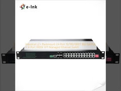Industriële L2+ Rackmount 24-poort 10/100/1000T 802.3at PoE + 4-poort 1000X SFP Managed Ethernet Switch