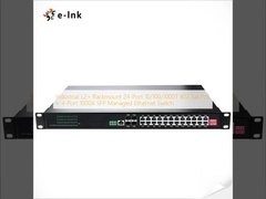 Industriële L2+ Rackmount 24-poort 10/100/1000T 802.3at PoE + 4-poort 1000X SFP Managed Ethernet Switch
