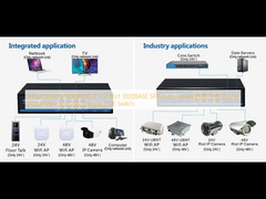 8-poorts 10/100/1000BASE-T + 2-poorts 1000BASE SFP auto-sensing IEEE 802.3af/at POE/POE+ en 24V passieve POE switch