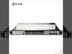 L3 24-poorts 10/100/1000T + 4-poorts 10G SFP+ Managed Ethernet Switch