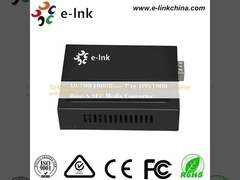 10/100/1000BASE-T naar 100/1000BASE-X SFP-mediaconverter met 48VDC-toevoer