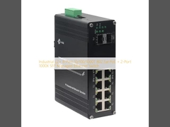 Industriële L2+ 8-poort 10/100/1000T 802.3at PoE + 2-poort 1000X SFP Managed Ethernet Switch