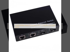 10/100/1000M Media Converter 2-TX + 2-FX(SFP) Poort Glasvezel Switch