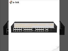 24*10/100m POE + 2*10/100/1000m uplink Rj45 + 1*1000m uplink SFP Ethernet Switch