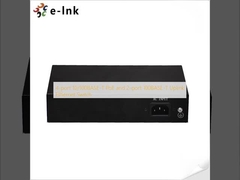 4-poort 10/100BASE-T PoE en 2-poort 100BASE-T Uplink Ethernet Switch