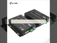 DVI + 1Ch Bidirectionele Stereo Audio + 1Ch RS232 via Glasvezel Extender