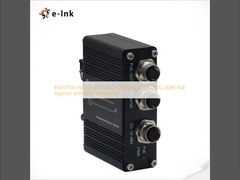 EN50155 Industriële 10/100/1000M/2.5G/5G/10G 30W PoE Injector met M12-connector