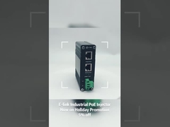 12~48V gelijkstroomtoevoer Industrial Gigabit PoE+ Injector