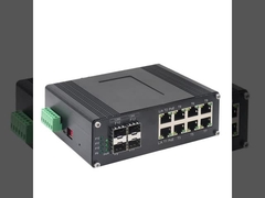 Industriële L2+ 8-poort 10/100/1000T 802.3at PoE + 4-poort 1000X SFP Managed Ethernet Switch