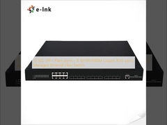 12 10G SFP+ vezelpoorten + 8 10/100/1000M koper RJ45-poorten Managed Ethernet Fiber Switch