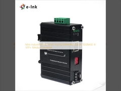 Mini Industrial 10G/5G/2.5G/1G/100M 802.3at naar 10GBASE-X SFP+ Media Converter