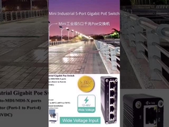 Mini industriële 4-poorts 10/100/1000BASE-T 802.3at PoE + 1-poorts 10/100/1000T Ethernet-switch