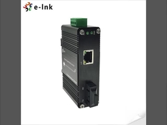 Mini Industriële 10/100Base-T naar 100Base-FX Media Converter met 12~48VDC Klemmenblok Voedingsingang