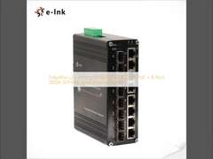 Industriële L2+ 8-poort 10/100/1000T 802.3at PoE + 8-poort 1000X SFP Managed Ethernet Switch
