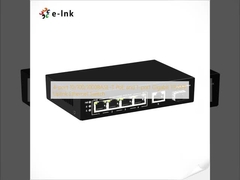 4-poort 10/100/1000BASE-T PoE en 1-poort Gigabit TP/SFP Uplink Ethernet Switch