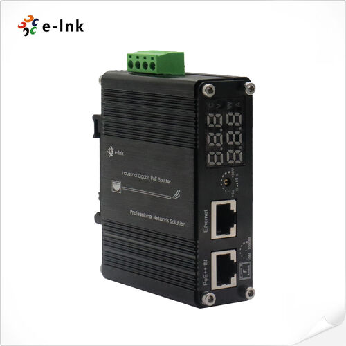 Latest company news about E-link lanceert Industrial Gigabit 802.3bt PoE++ Splitter met LED-display en verstelbare uitgangsspanning