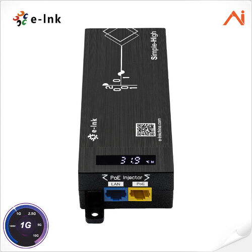 Latest company news about E-link LNK-AIPSE301M:'s Werelds eerste AI Smart PoE Injector met LED Display   30W/60W/90W PoE++ Solutions