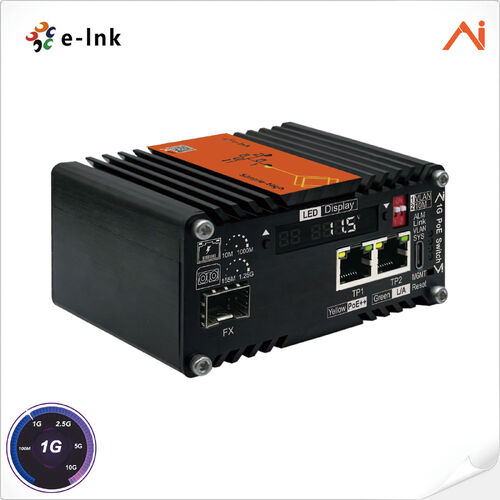 Latest company news about E-link Debuteert Wereldprimeur AI Smart Managed 90W PoE++ Industriële Glasvezel Media Converter met Spanningsbooster