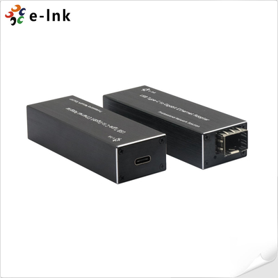 Micro Mini USB C naar SFP glasvezelnetwerkadapter voor laptop / pc / tablet