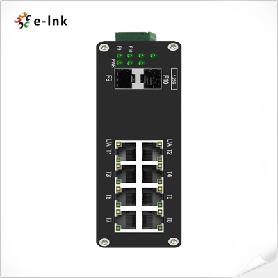 Beheerde Ethernet Switch Industrial 8 Port 10/100/1000T Gigabit naar 2-Port 1000X SFP Fiber