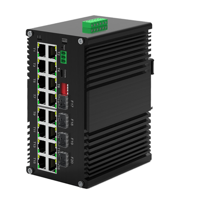 Industrial Gigabit Managed Switch 16 Port 10/100/1000T 802.3at PoE met 4 Port 1000X SFP