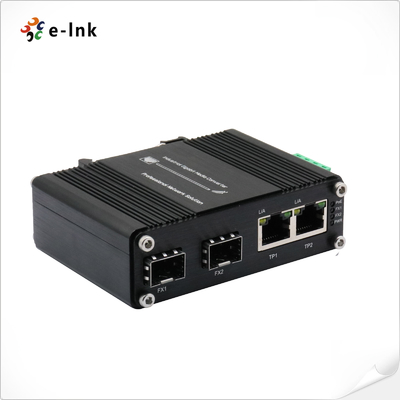 Industrial Ethernet Switch 2 Port 10/100/1000T naar 2 Port 10/100/1000X SFP-vezel