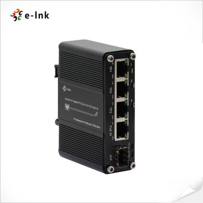 Mini Industrial Ethernet Switch 3 Port 10/100/1000T naar 1-Port 100/1000X SFP PD met PoE Splitter Functie