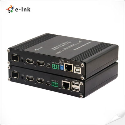 Multifunctionele 4K 60Hz HDMI KVM-vezelverlenger met 10/100M Ethernet & RS232 / RS485 & IR