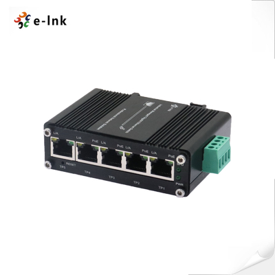 Mini Industrial Managed 4-Port 10/100/1000T 802.3at POE 30W + 1-poort 10/100/1000T Uplink Ethernet Switch