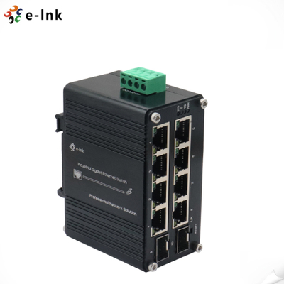 Mini industrieel beheerde 8-poorts 10/100/1000T + 2-poorts 100/1000X SFP Ethernet-switch