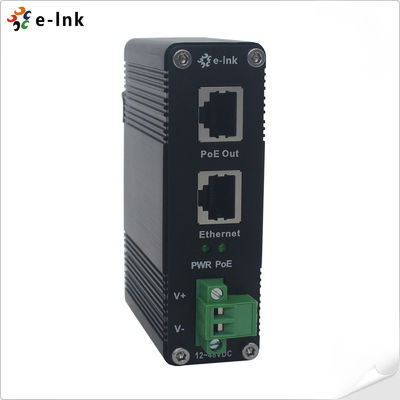 12~48V gelijkstroomtoevoer Industrial Gigabit PoE+ Injector