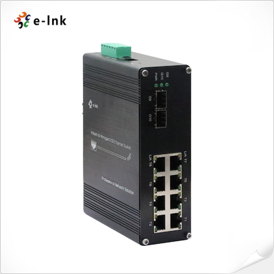 Industriële 8-poorts 10/100/1000M/2.5G + 2-poorts 1.25G/2.5G/10G SFP+ Managed Ethernet Switch