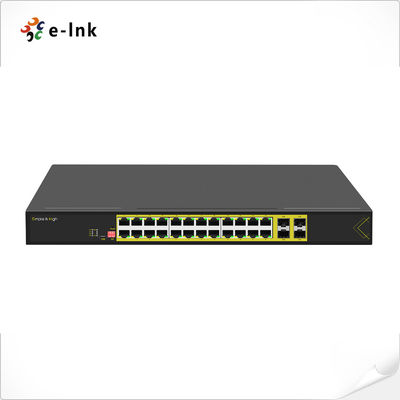 L2+ Managed Rack mount 24-poorts 10/100/1000T + 4-poorts 1000X SFP ondersteunt Full/Half-duplex Ethernet Switch