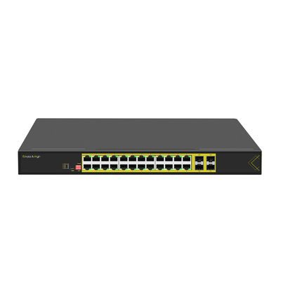 L2+ Beheerde Rackmount 24-poorts 10/100/1000T 802.3at PoE + 4-poorts 1000X SFP PoE Switch