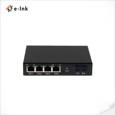 LED-schermvezelconverter met 1x10G SC-vezelpoort + 4 x 10/100/1000M Ethernet-RJ45-poorten