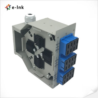 12SC duplex, op DIN-rail gemonteerd glasvezelpatchpaneel