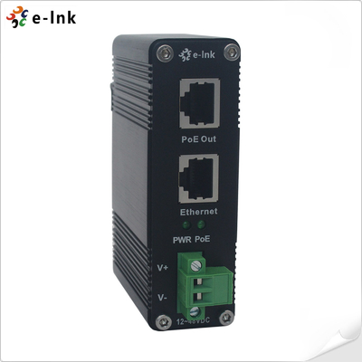 12~48V gelijkstroomtoevoer Industrial Gigabit PoE+ Injector