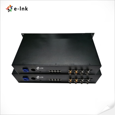 8Ch Gigabit PoE + 6Ch Voorwaarts 3G-SDI + 2Ch Achterwaarts 3G-SDI Glasvezel Extender