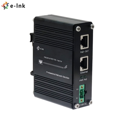 12~48V gelijkstroomtoevoer Industrieel 10G PoE+ injector