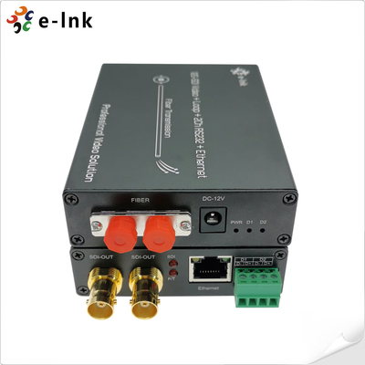 8Ch Gigabit PoE + 6Ch Voorwaarts 3G-SDI + 2Ch Achterwaarts 3G-SDI Glasvezel Extender