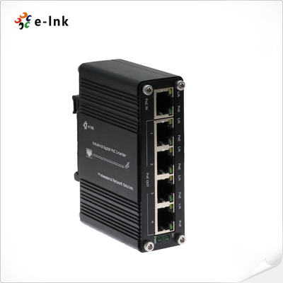 Industrial 1-Port 802.3at PoE+ naar 4-Port 802.3af/at Gigabit PoE Extender