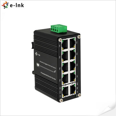 Mini Industrial 10-poort 10/100/1000T RJ45 Compact Ethernet Switch 12 ~ 48VDC