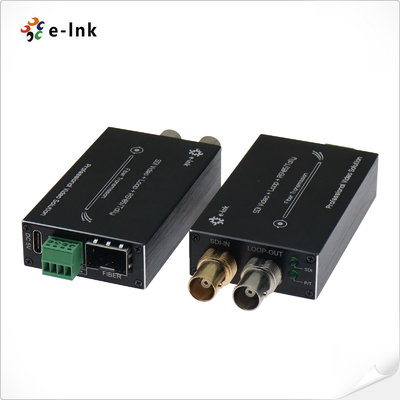Mini-type 3G-SDI naar glasvezelconverter met Tally & Reverse RS485