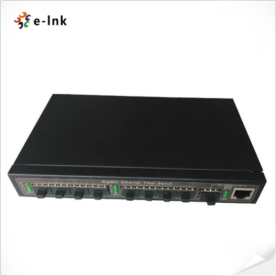 8x100M SFP-poorten + 1x1000M SFP-poort /TP-poort (Combo) uplink Fiber Switch
