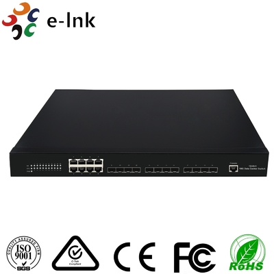 12 10G SFP+ vezelpoorten + 8 10/100/1000M koper RJ45-poorten Managed Ethernet Fiber Switch