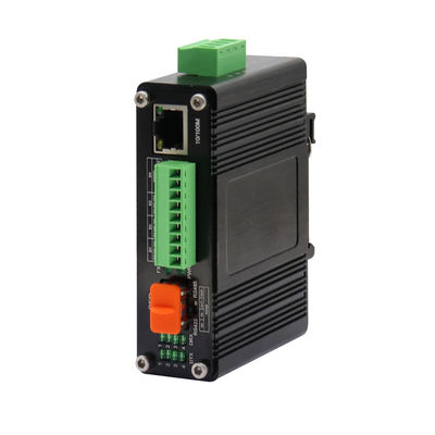 Mini Industrial 10/100Base-T naar 100Base-X SFP Fiber Ethernet Media Converter met 1Ch RS232/RS485/RS422