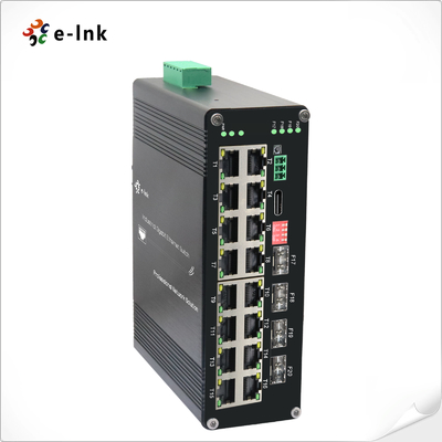 Industriële L2+ 16-poort 10/100/1000T 802.3at PoE + 4-poort 1000X SFP Managed Ethernet Switch